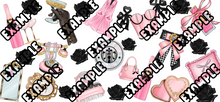 Load image into Gallery viewer, PINK ACCES AND BLACK ROSE UV DTF Wrap