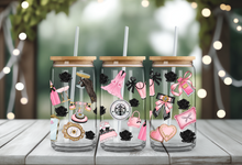 Load image into Gallery viewer, PINK ACCES AND BLACK ROSE UV DTF Wrap