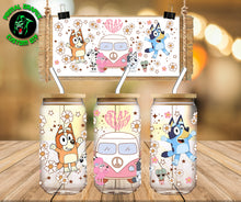 Load image into Gallery viewer, Pink Blue Dog UV DTF Wrap #38