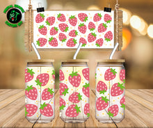 Load image into Gallery viewer, Pink Strawberries UV DTF Wrap #79