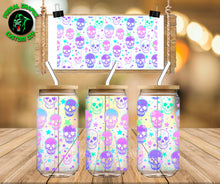 Load image into Gallery viewer, PURPLE SKULLS AND STARS #236 UVDTF Cup Wrap