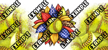 Load image into Gallery viewer, SOFTBALL FLOWER UV DTF Wrap