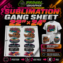 Load image into Gallery viewer, Sublimation Gang Sheet Transfers 22x24
