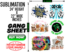 Load image into Gallery viewer, Sublimation Gang Sheet Transfers 22x24