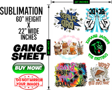 Load image into Gallery viewer, Sublimation Gang Sheet Transfers 22x60