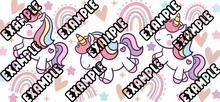 Load image into Gallery viewer, UNICORNS AND RAINBOWS UV DTF Wrap