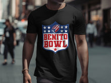 Load image into Gallery viewer, Benito Bowl Shield Design Football Themed T-Shirt Product