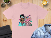 Load image into Gallery viewer, Pink t-shirt with nurse graphic, "You RN Good Hands" text, and butterflies.