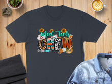 Load image into Gallery viewer, Crew t-shirt with medical and floral elements, "Med Tech Crew" text.