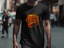 Load image into Gallery viewer, 49ers Graphic Tee Shirt with Stylish Flaming Design