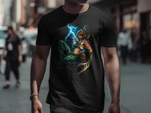 Load image into Gallery viewer, Stunning Fantasy Warrior Lightning Art Graphic T-Shirt
