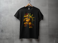 Load image into Gallery viewer, Fierce Bowser Graphic Black Short Sleeve T-Shirt Product