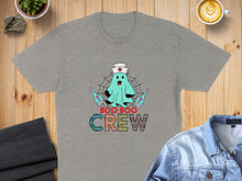 Load image into Gallery viewer, Gray t-shirt with cartoon ghost and "Boo Boo Crew" text.