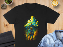 Load image into Gallery viewer, Epic Fantasy Hero and Sword Artwork T-Shirt Product