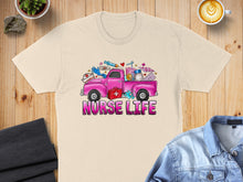 Load image into Gallery viewer, Pink truck with "Nurse Life" text and medical supplies.