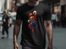 Load image into Gallery viewer, Vibrant Super Mario Graphic Black T-Shirt