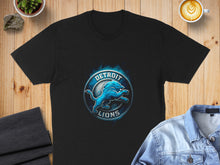 Load image into Gallery viewer, Detroit Lions Blue Emblem T-Shirt for Fans