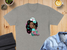 Load image into Gallery viewer, Grey t-shirt featuring a nurse illustration with "ER Nurse" text.