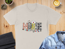 Load image into Gallery viewer, "Nurse" text design with stethoscope, medical symbols, and plaid pattern.
