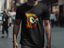 Load image into Gallery viewer, Fiery D with White Horse Graphic T-Shirt