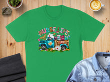 Load image into Gallery viewer, Green t-shirt with "NURSE LIFE" text and a blue vintage truck filled with medical supplies.