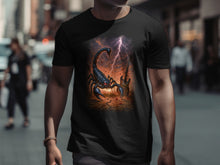 Load image into Gallery viewer, Lightning Strikes Scorpion and Guitar Graphic T-shirt