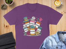Load image into Gallery viewer, Illustration of various prescription pill bottles and medicine vials, including Naloxone.