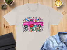 Load image into Gallery viewer, Pink pickup truck with "Nurse Life" text overflowing with medical supplies.