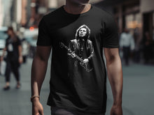 Load image into Gallery viewer, Iconic Musician with Guitar Graphic T-shirt