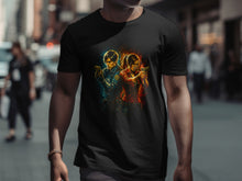 Load image into Gallery viewer, Action-Packed Graphic Tee Featuring Iconic Duo Design