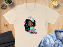 Load image into Gallery viewer, Cream t-shirt featuring a nurse with butterflies and "ER Nurse" text.