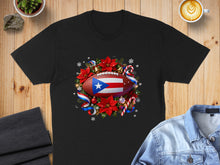Load image into Gallery viewer, Puerto Rican Christmas Football Graphic T-Shirt