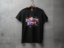 Load image into Gallery viewer, Benito Bowl Black Christmas Football T-shirt