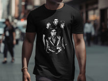 Load image into Gallery viewer, Classic Four Iconic Faces Black Graphic T-Shirt