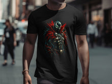 Load image into Gallery viewer, Dark Hero Graphic Design Black T-shirt for Men