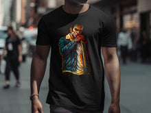Load image into Gallery viewer, Stylized Urban Comic Art Black Short Sleeve Shirt