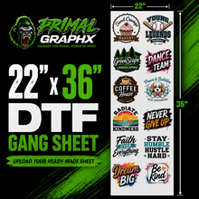 Load image into Gallery viewer, DTF GANG SHEET 22" X 36"
