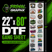 Load image into Gallery viewer, DTF GANG SHEET 22" X 80”