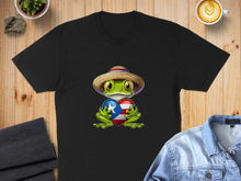 Load image into Gallery viewer, Cute Frog Holding Puerto Rican Flag Shirt Product