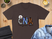 Load image into Gallery viewer, Brown t-shirt with "CNA Certified Nursing Assistant" text and Halloween-themed designs.