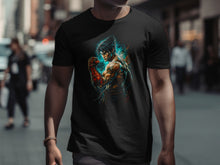 Load image into Gallery viewer, Intense Fighter Artwork on Stylish Black T-shirt