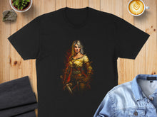 Load image into Gallery viewer, Fierce Warrior Woman Graphic Print T-shirt