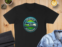 Load image into Gallery viewer, Seattle Seahawks Logo Black T-Shirt Fan Apparel