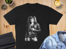 Load image into Gallery viewer, Black T-Shirt with Iconic Rock Star Image Design