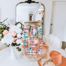 Load image into Gallery viewer, Self Love Affirmations 16oz UVDTF Cup Wrap *Physical Transfer* UV DTF Transfers, Cup Wrap Transfers, Ready to Ship uvdtf