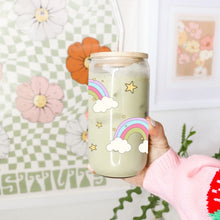 Load image into Gallery viewer, Rainbows Stars 16oz UVDTF Cup Wrap, UV DTF Transfers, Retro Cup Wrap Transfers, Ready to Ship uvdtf 0010