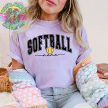 Load image into Gallery viewer, Softball Mama Retro DTF Transfer | Mama DTF Transfer | Softball DTF Transfer | Ready to Press Transfer D0017
