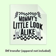 Load image into Gallery viewer, Mommy's Little Look Alike Skeleton Checkered DTF Transfer | Kids DTF Transfer | Mini DTF Transfer | Ready to Press Transfer D0023