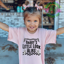 Load image into Gallery viewer, Daddy's Little Look Alike Skeleton Checkered DTF Transfer | Kids DTF Transfer | Mini DTF Transfer | Ready to Press Transfer D0024