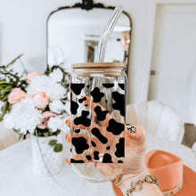 Load image into Gallery viewer, Cow Print 16oz UVDTF Cup Wrap, Southern UV DTF Transfers, Cup Wrap Transfers, Ready to Ship uvdtf 0015